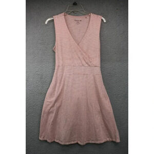 Toad & Co. Fit & Flare Striped Dress-Pockets-Large-Organic Cotton Blend-Outdoors